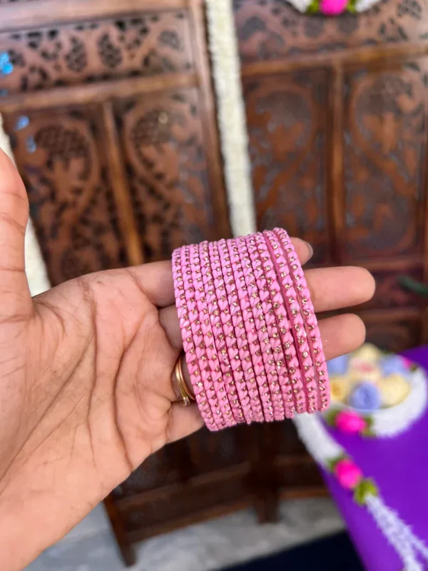 Raindrop Bangles - Baby Pink